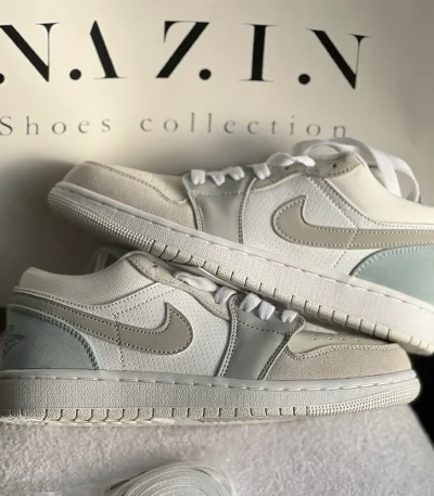 کتونی نایک ایر جردن 1 پاریس سفید طوسی